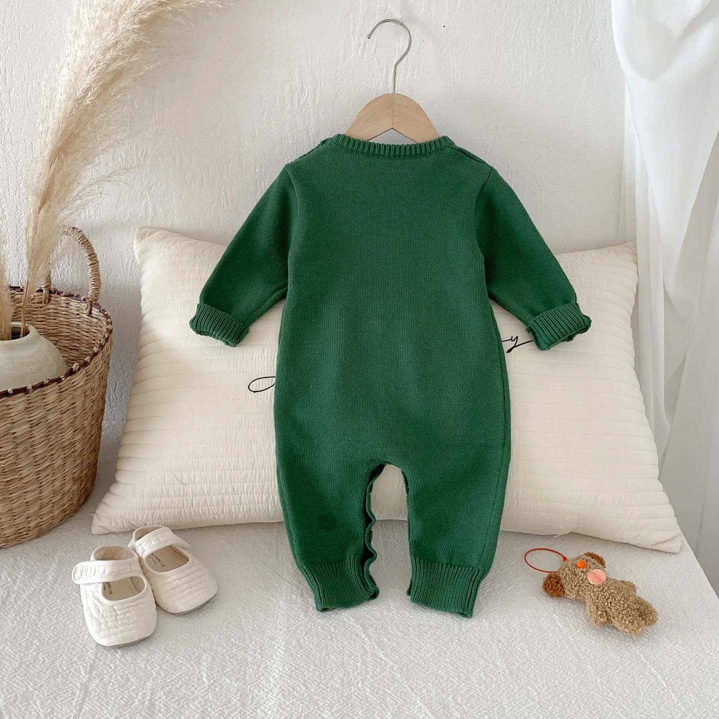 'Butter Day' Long Sleeve Knitted Romper