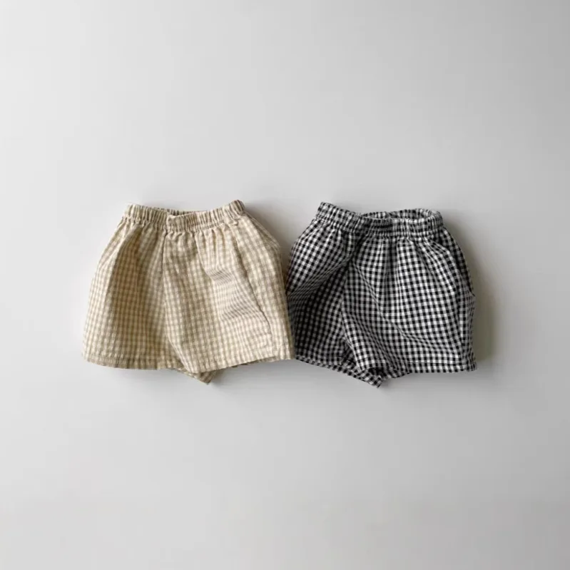 Unisex Breathable Plaid Shorts
