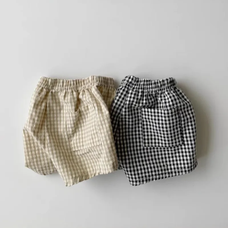 Unisex Breathable Plaid Shorts
