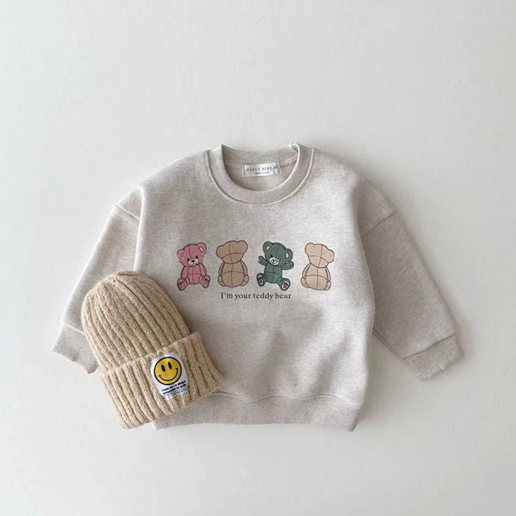 Cute Bear Print Unisex Sweatshirt
