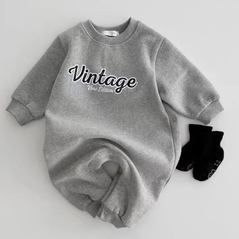 'Vintage'  Letter Print Romper