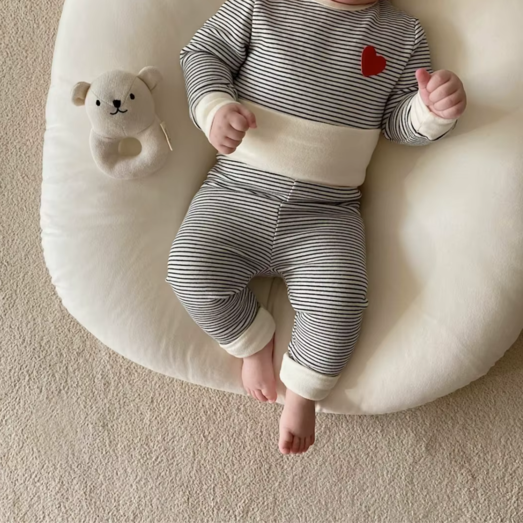 Long-Sleeve Striped Infant Set
