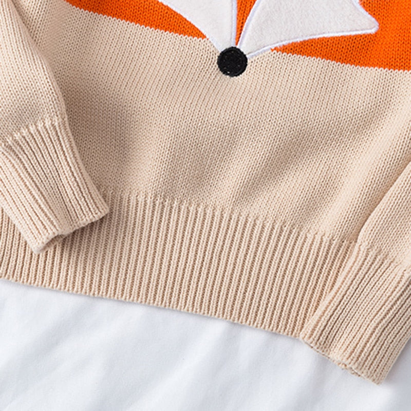 Fox Knitted Lightweight Sweater