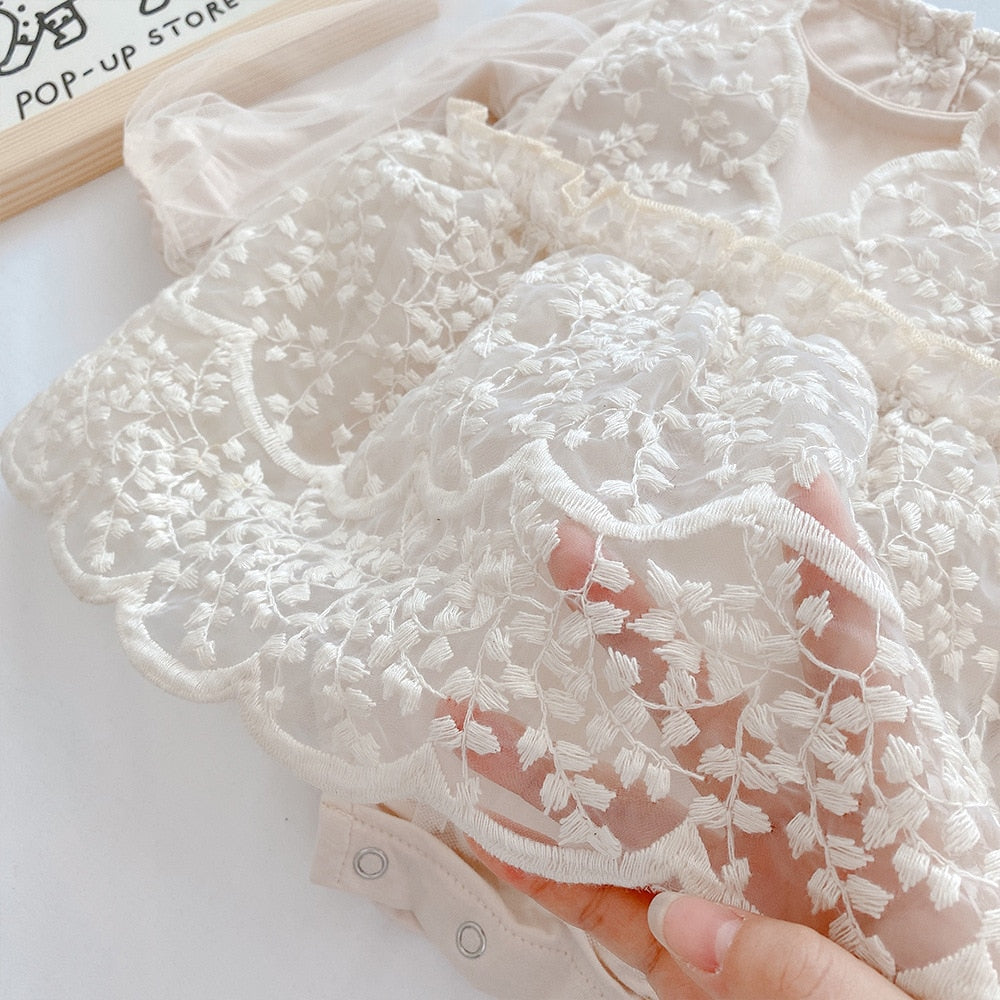 Long-Sleeved Lace Dress