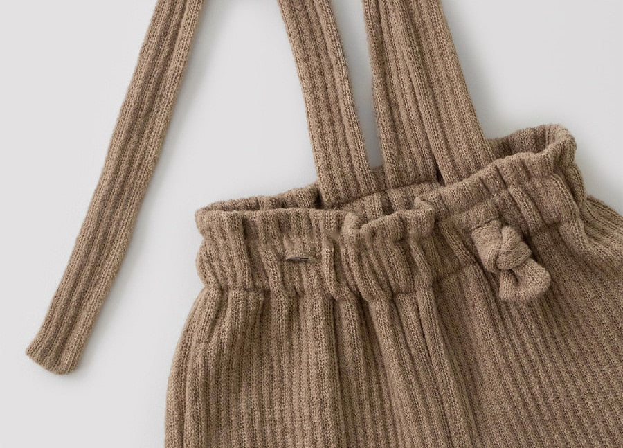 High-Waisted Striped Corduroy Pants