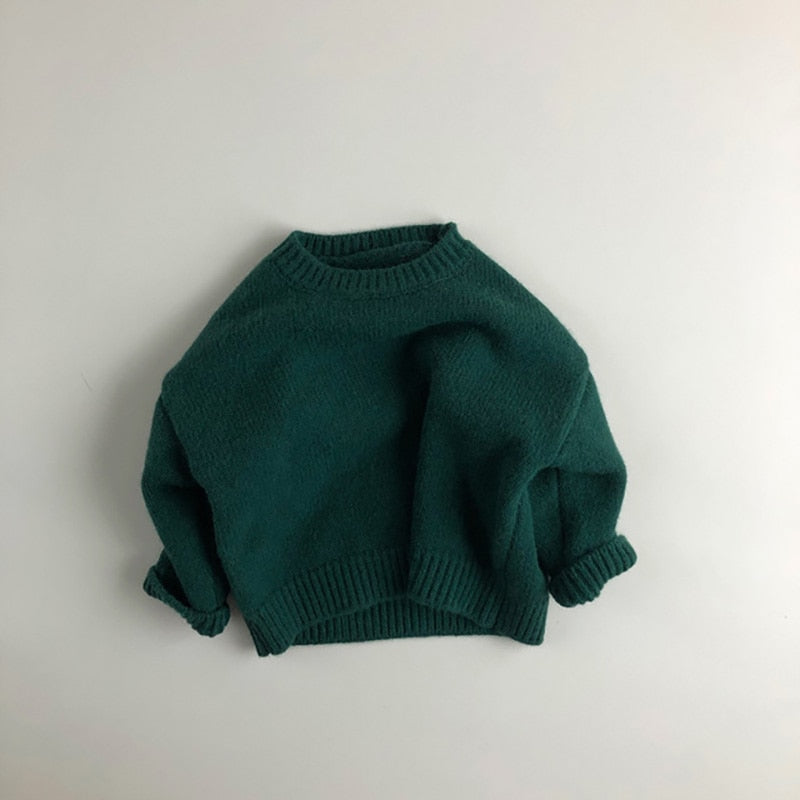 Solid Warm O-Neck Sweater