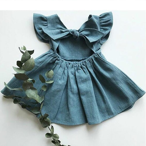 Flying Sleeved Girls Dress