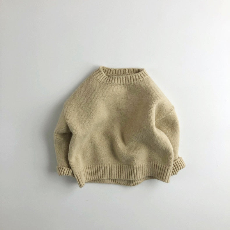 Solid Warm O-Neck Sweater