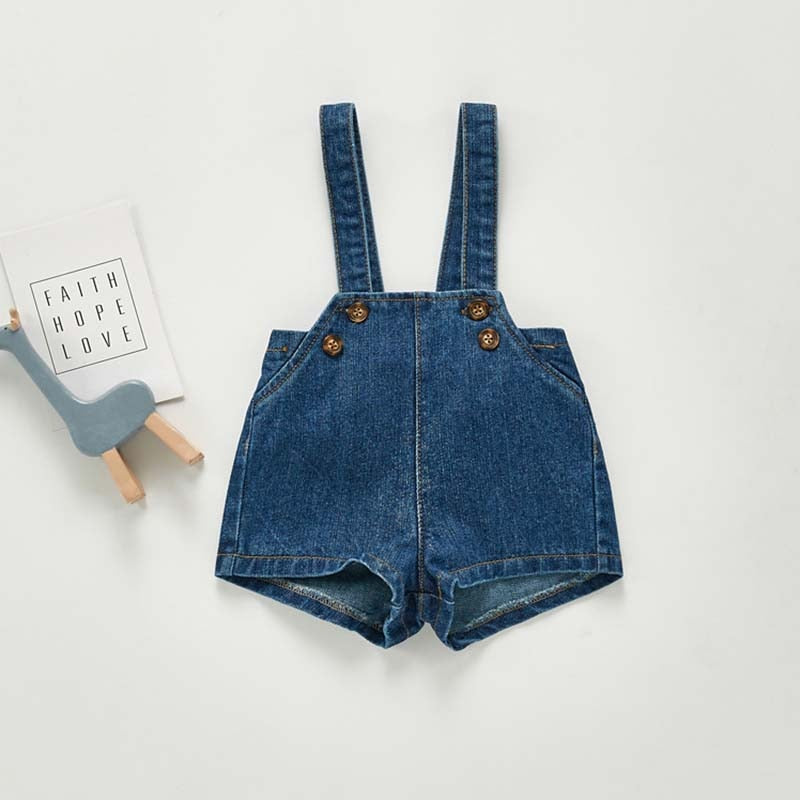 Sleeveless Denim Overalls