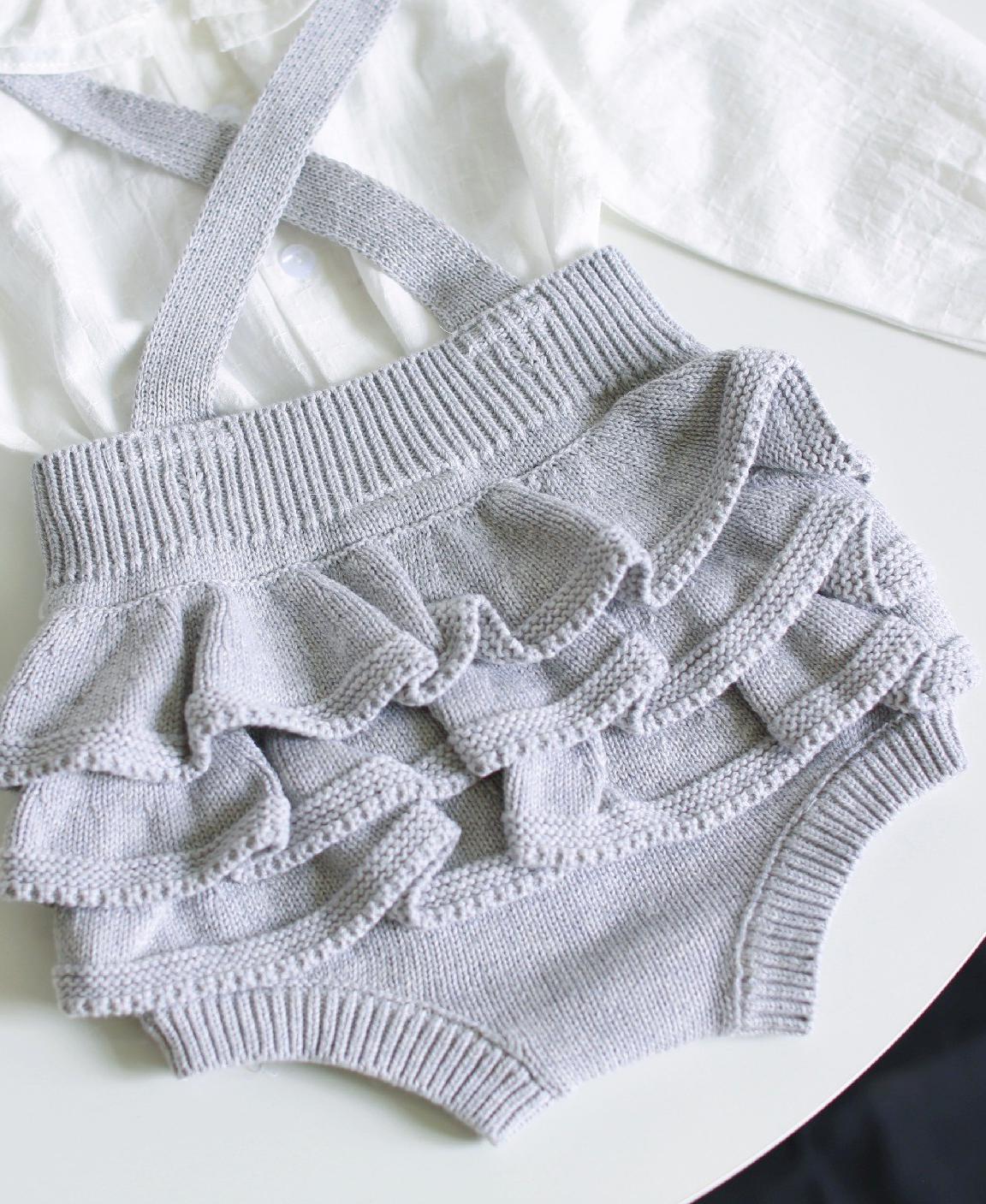 Sleeveless Knitted Ruffled Romper