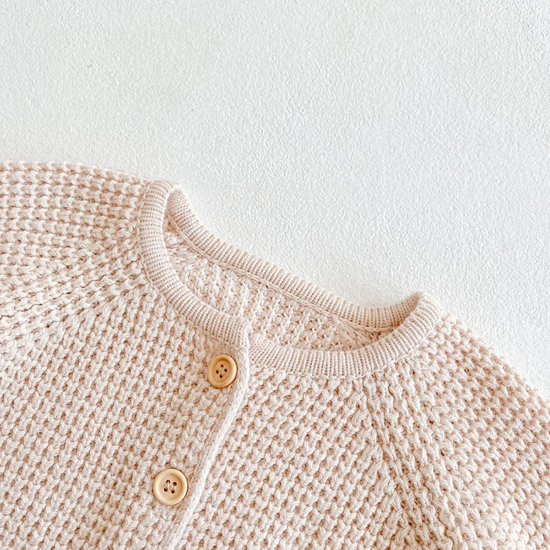 Beige Knitted Cardigan
