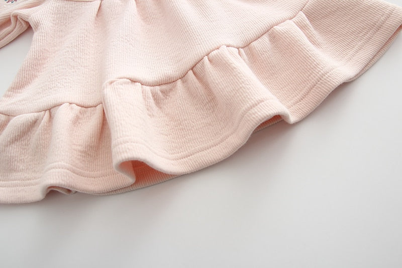 Peter Pan Collar Long-Sleeved Dress