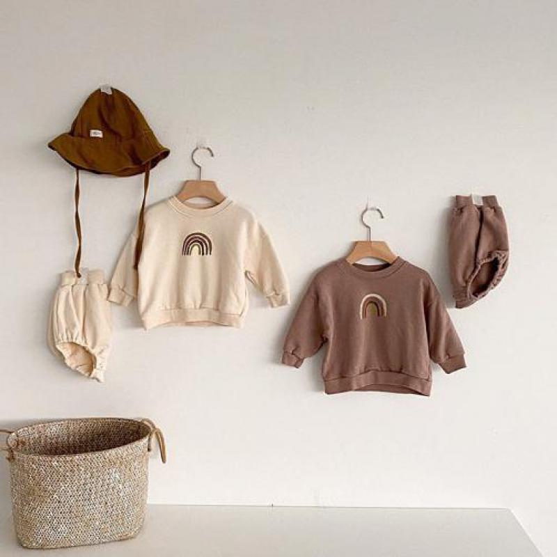 Rainbow Sweatshirt & Shorts Set