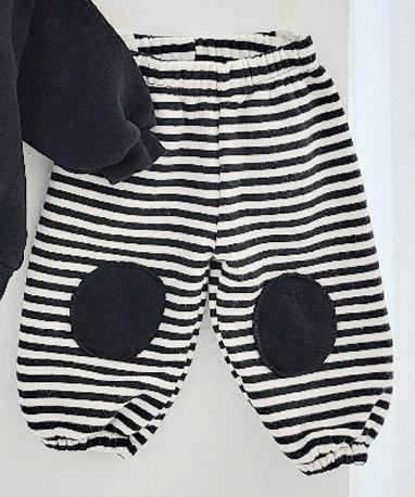 Bear Hooded Fleece Hoodie/Striped Patch Pants