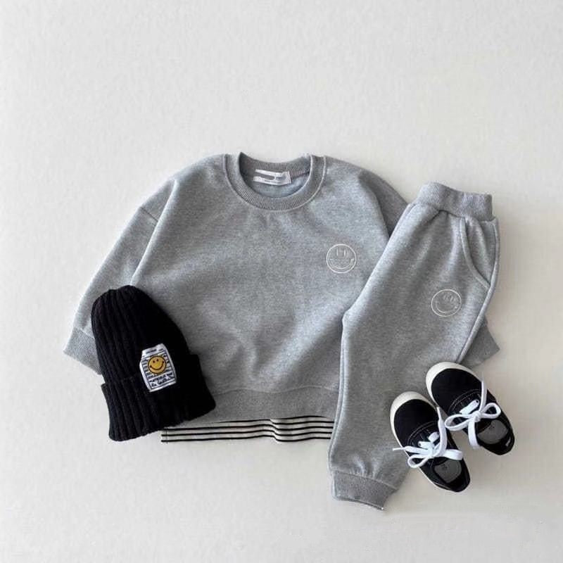 Cute Smiley Long Sleeve 2 Piece Set