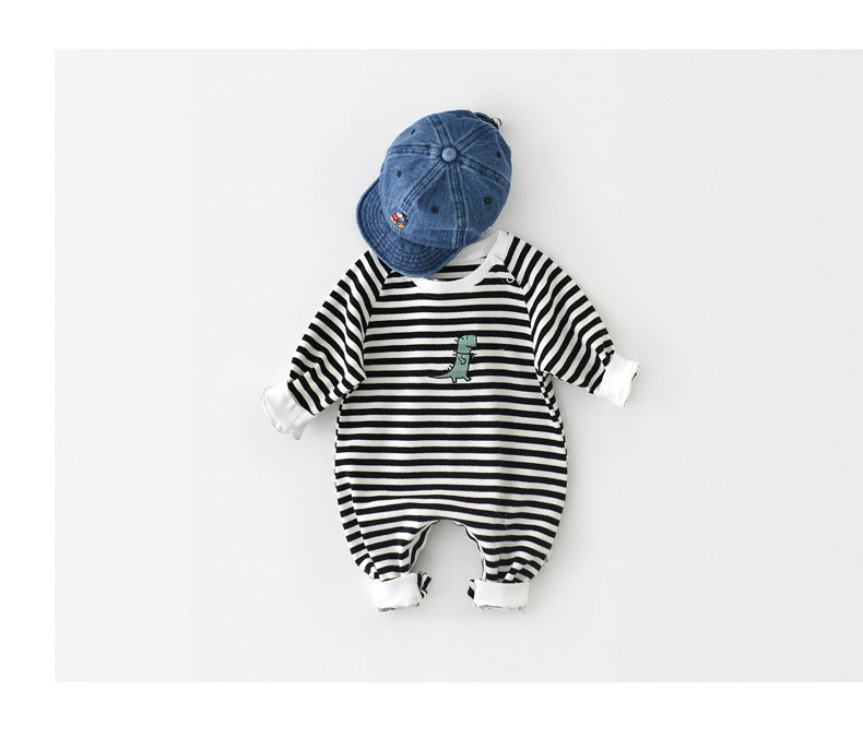 Dinosaur Embroidered Romper