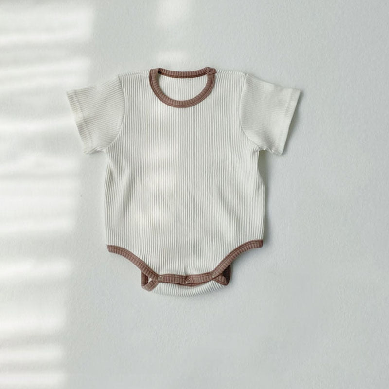 Solid Patterned Baby Bodysuit