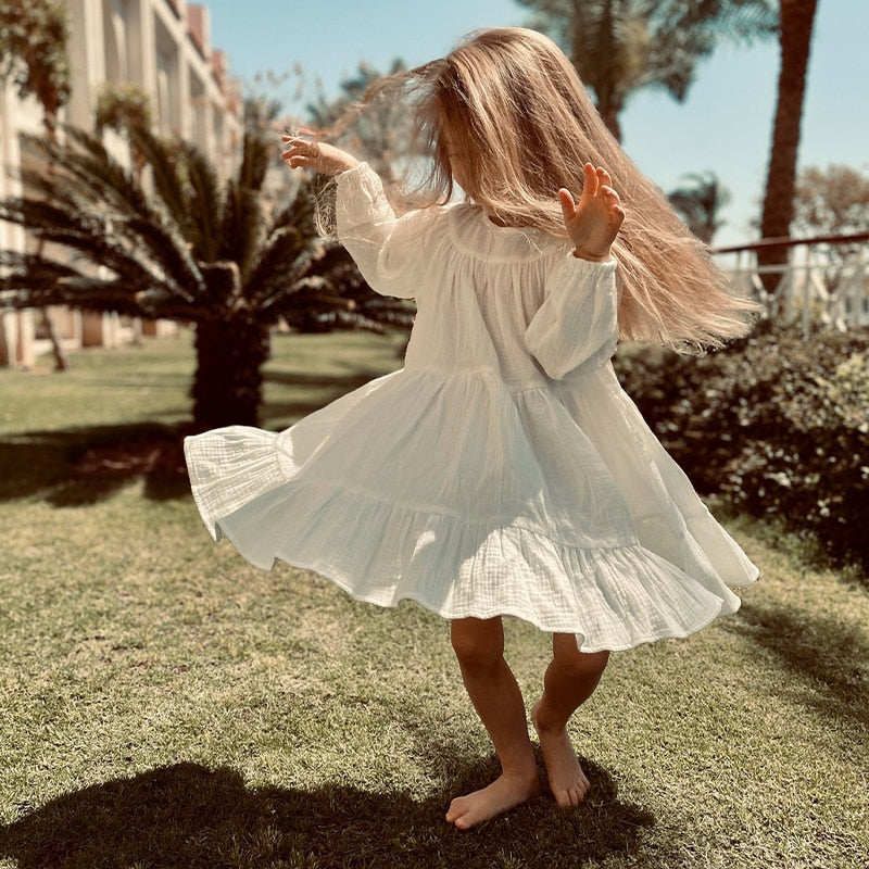 Girls Tiered Ruffle Dress