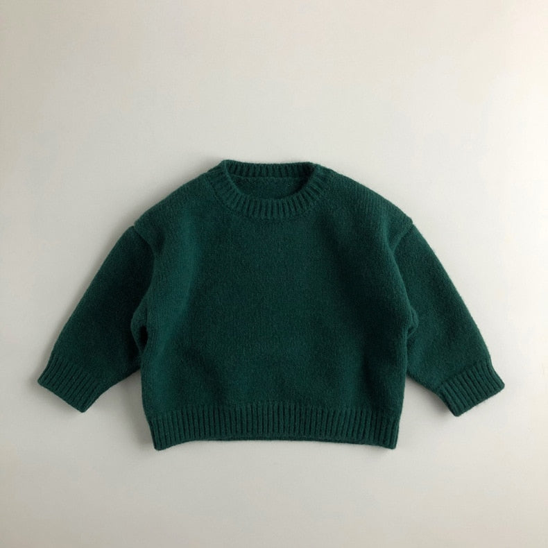 Solid Warm O-Neck Sweater