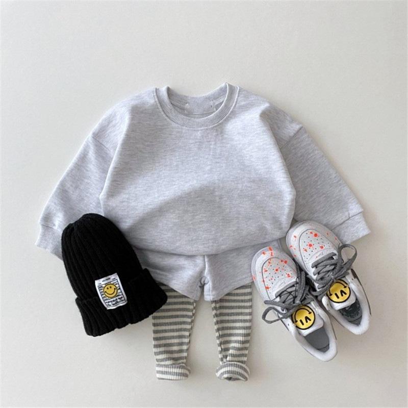 Two-Piece Solid Pullover Set