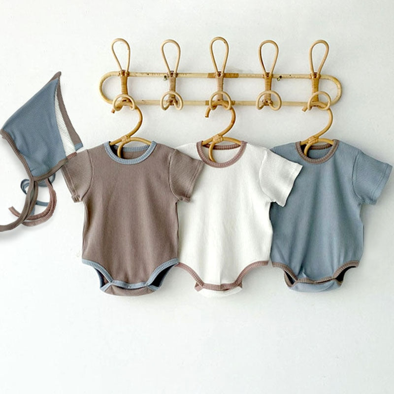 Solid Patterned Baby Bodysuit