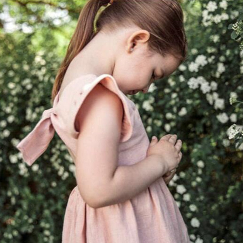 Flying Sleeved Girls Dress