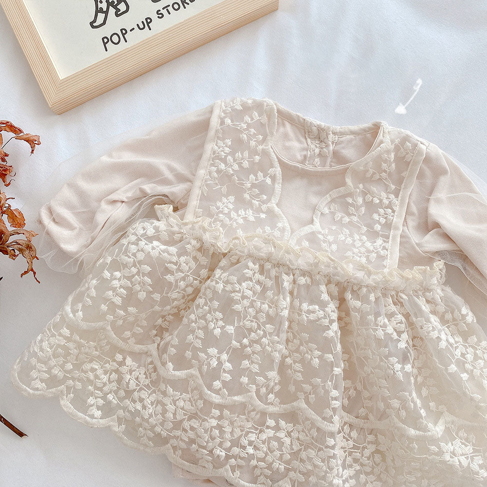 Long-Sleeved Lace Dress