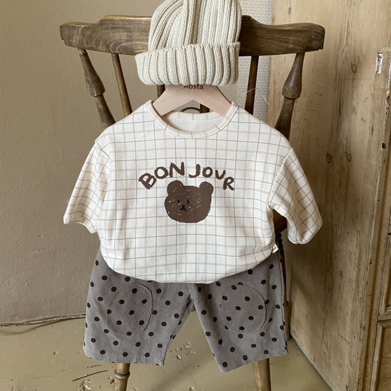 'BONJOUR' Long-Sleeved T-Shirt