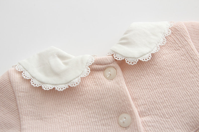 Peter Pan Collar Long-Sleeved Dress