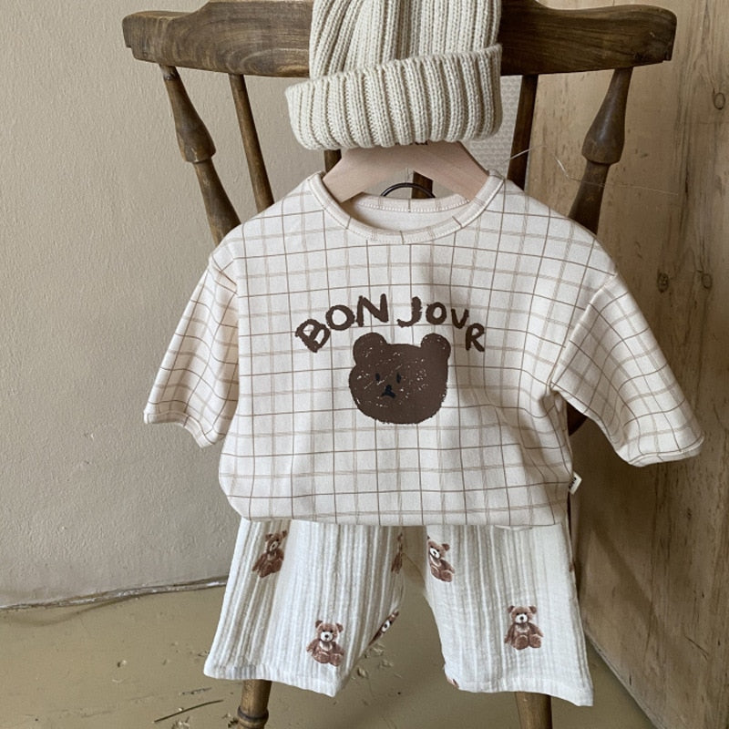 'BONJOUR' Long-Sleeved T-Shirt