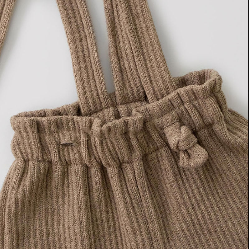 High-Waisted Striped Corduroy Pants