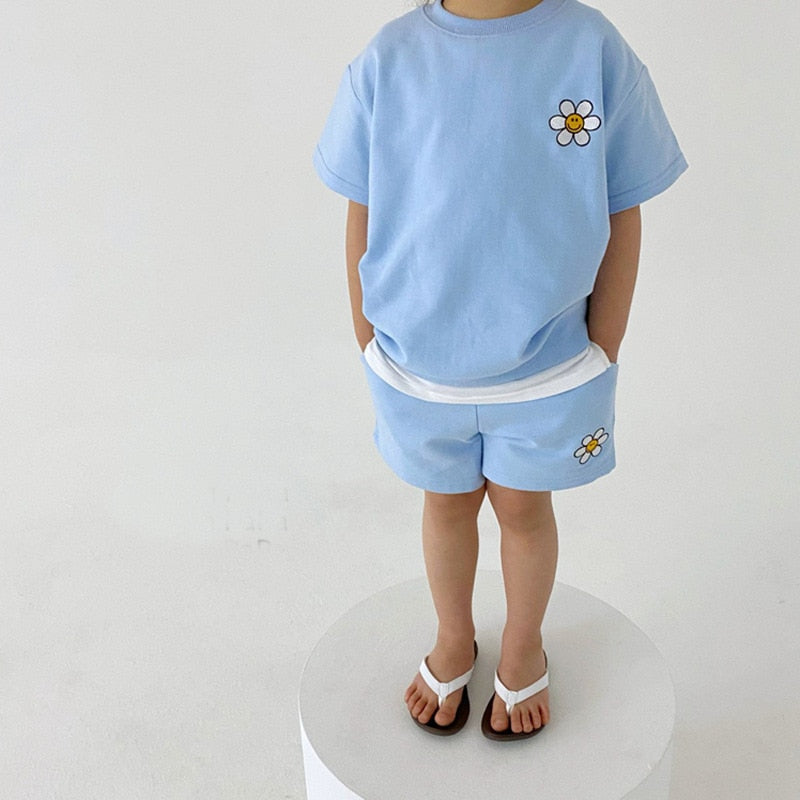 Daisy Short Sleeve Top and Shorts Set