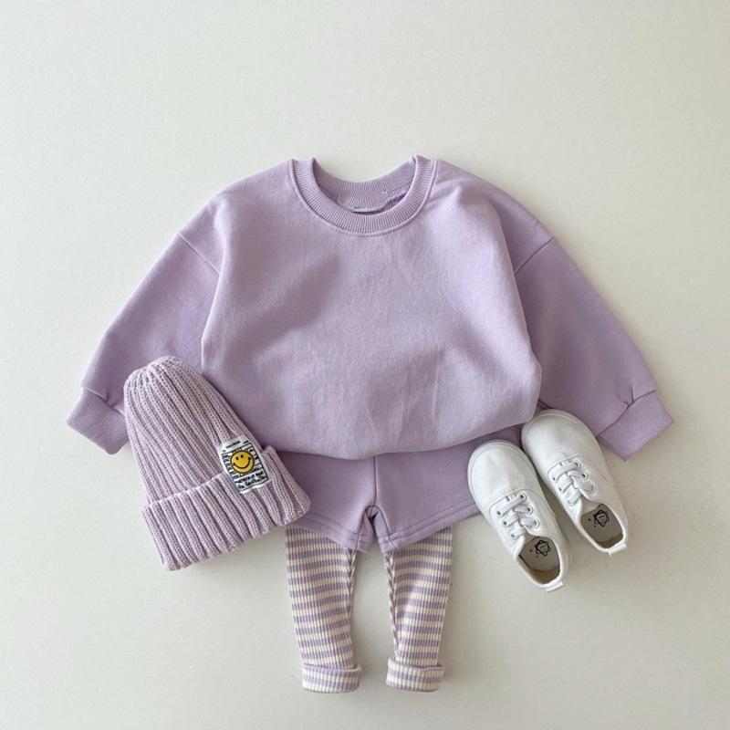 Two-Piece Solid Pullover Set