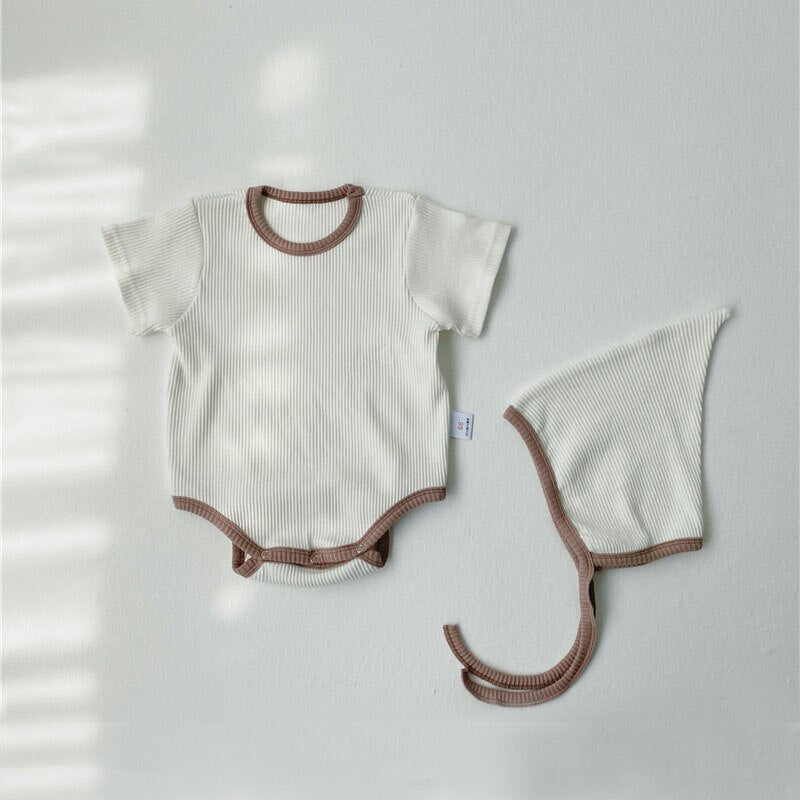 Solid Patterned Baby Bodysuit