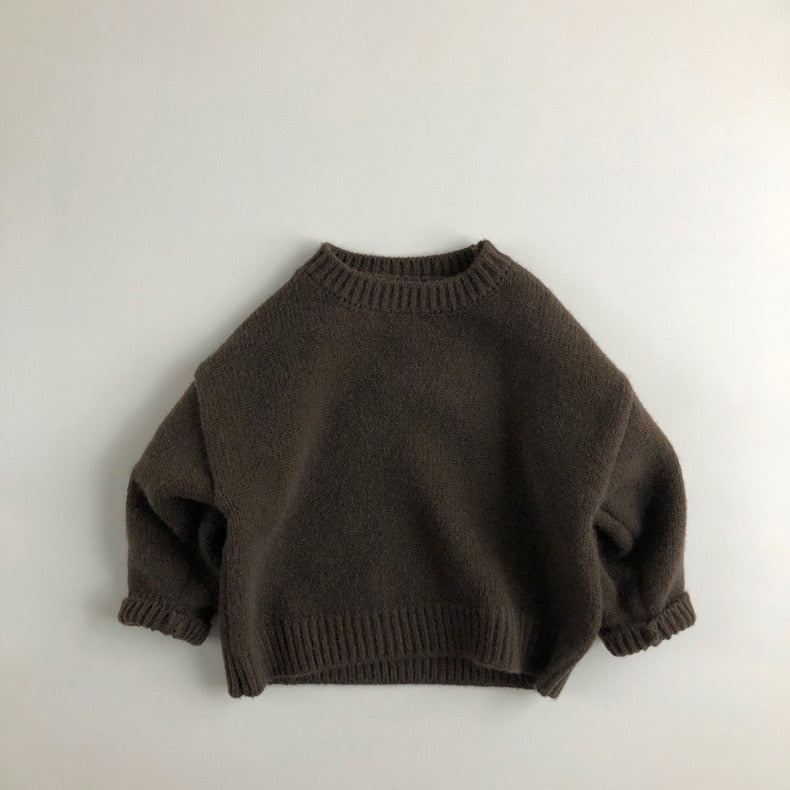 Solid Warm O-Neck Sweater