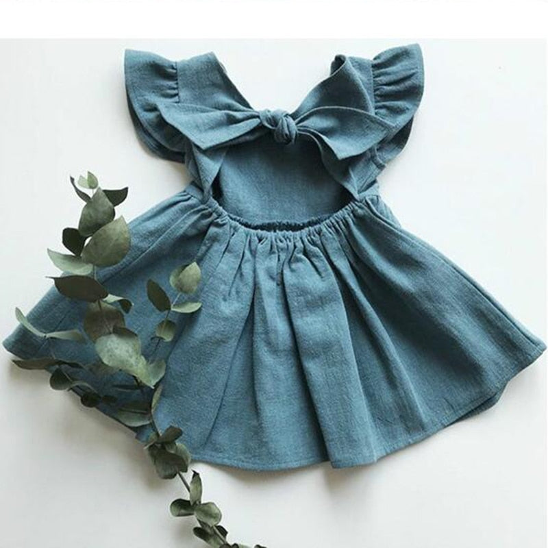 Flying Sleeved Girls Dress
