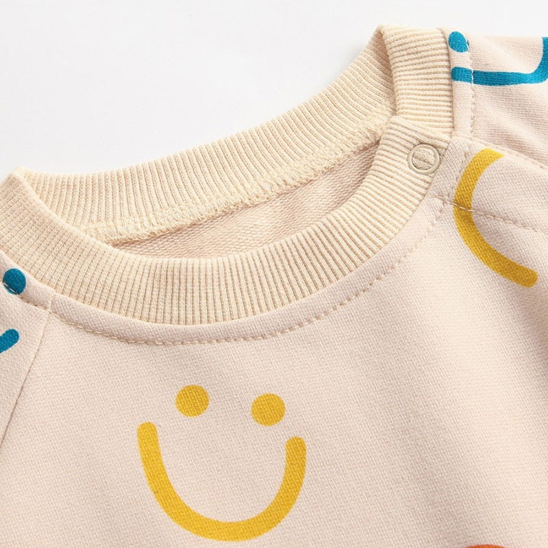 Colorful Smiley Onesie With Headband