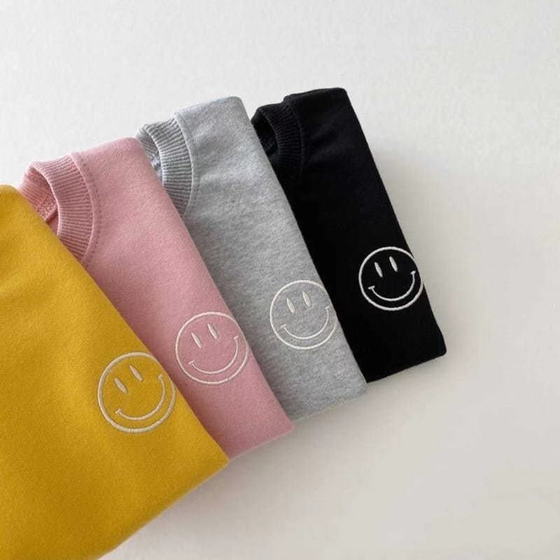 Cute Smiley Long Sleeve 2 Piece Set