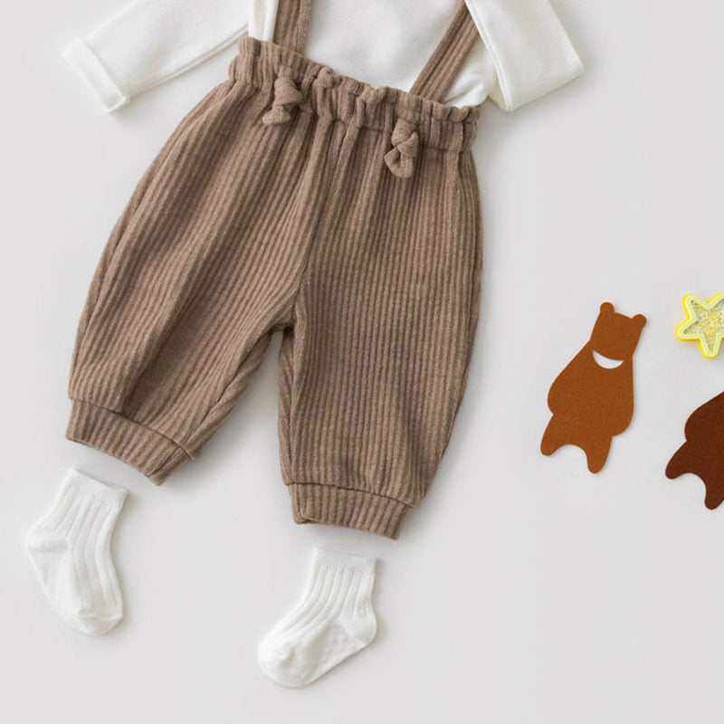 High-Waisted Striped Corduroy Pants