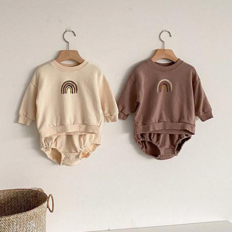 Rainbow Sweatshirt & Shorts Set