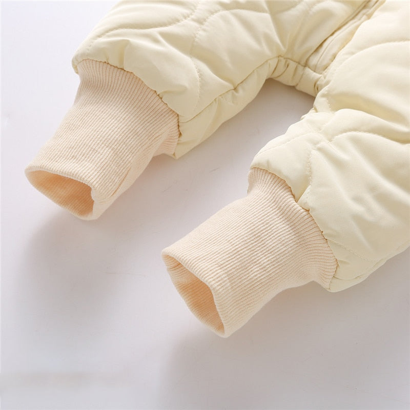 Winter Baby Bear Suit With Fur Lining