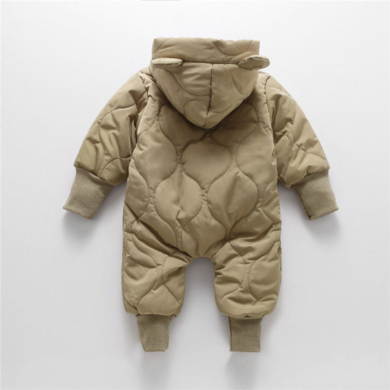 Winter Baby Bear Suit With Fur Lining