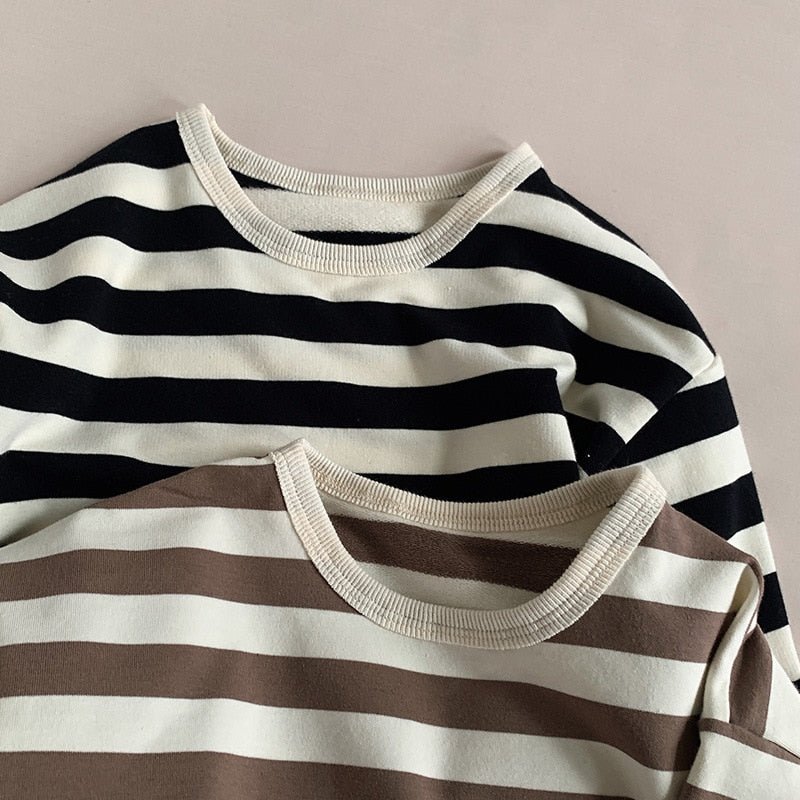 Casual Striped Long-Sleeved T-Shirt