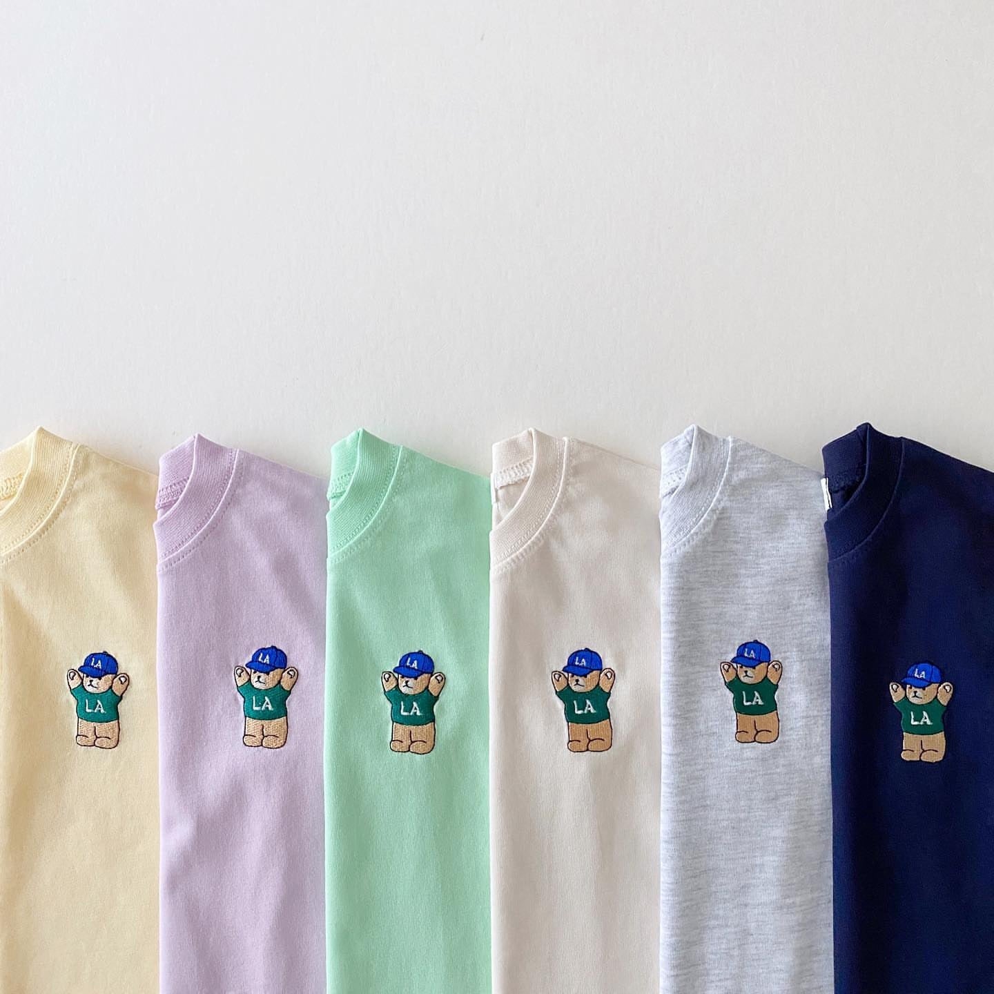 Embroidered Bear Badge Two Piece Set