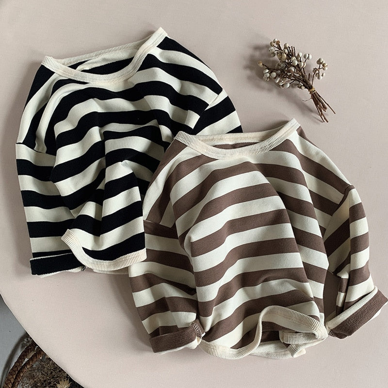 Casual Striped Long-Sleeved T-Shirt