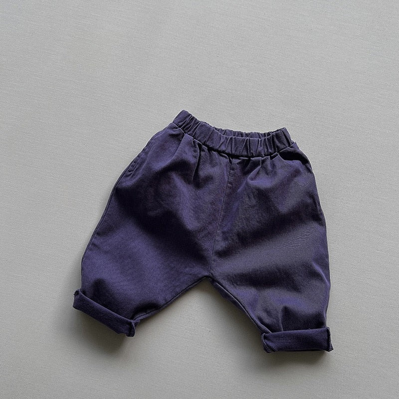 Retro Solid Trousers
