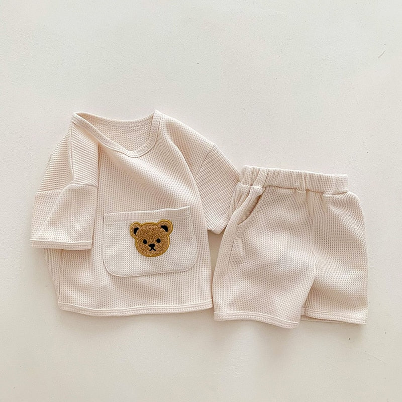 Tee & Shorts Little Bear Waffle Set