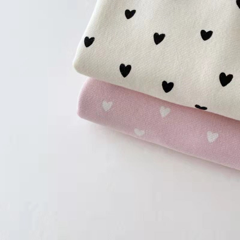 Long-Sleeved Heart Two-Piece Set