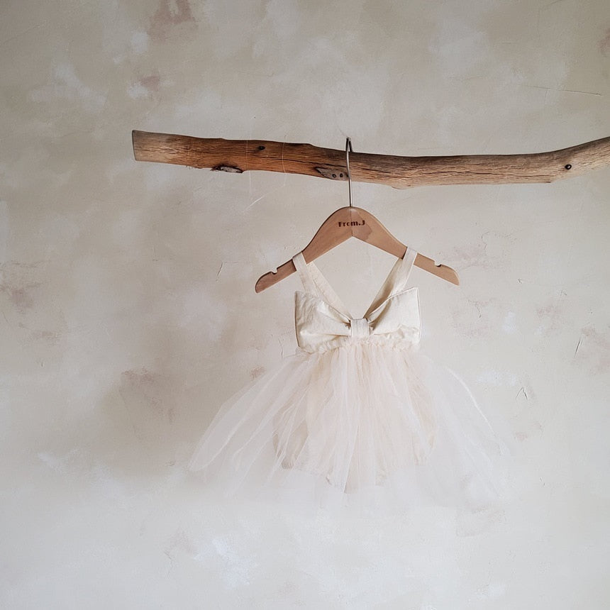Front Bow Lace Romper Dress