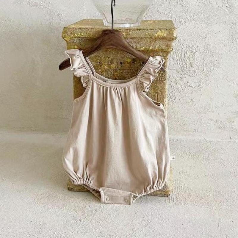 Solid Flying Sleeveless Sling Bodysuit